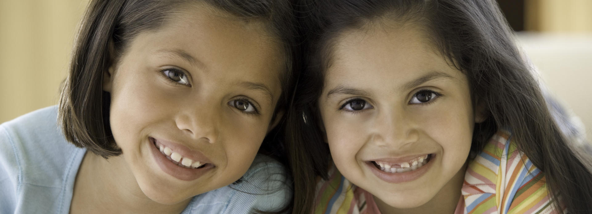 smiling kids, sisters