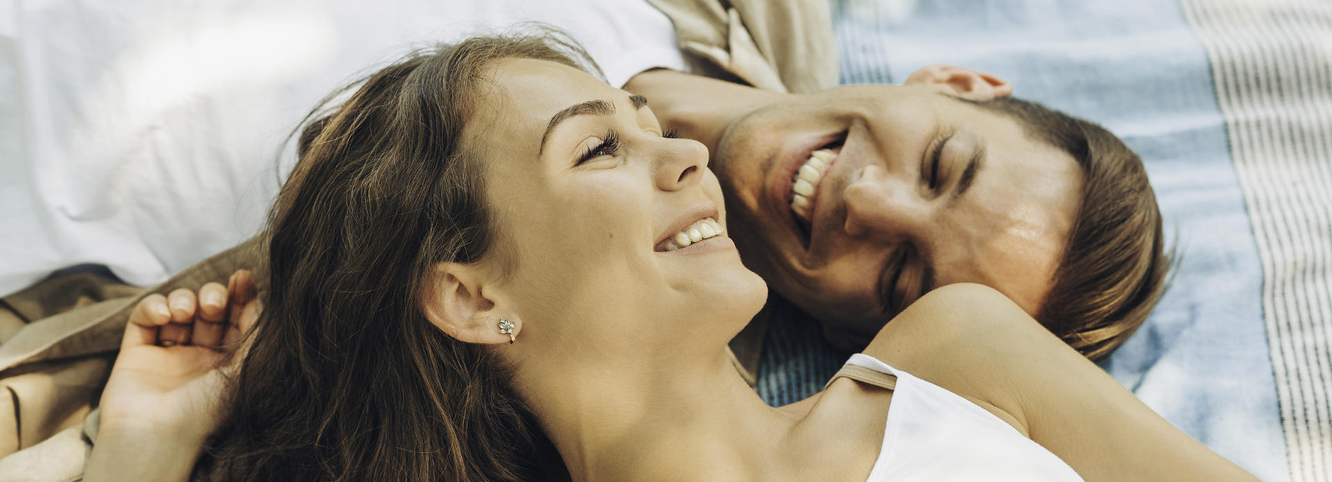 beautiful young couple smiling