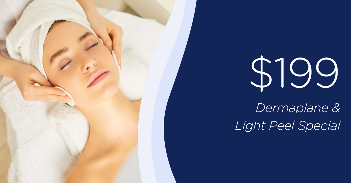 $199 Dermaplane and Light peel special