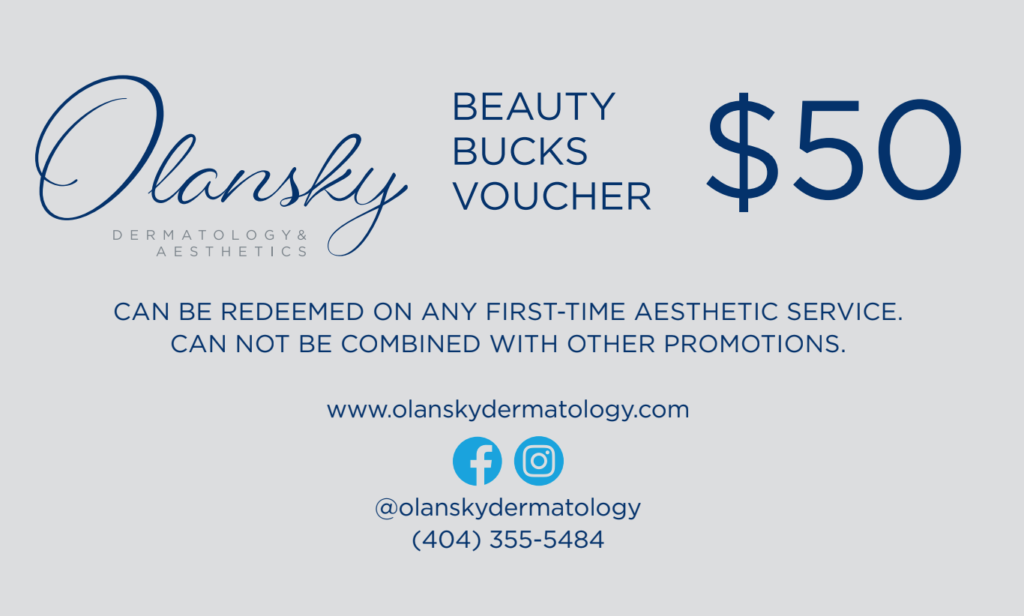 Beauty Bucks Voucher $50 can be redeemed on any first-time aesthetic service. Can not be combined with other promotions