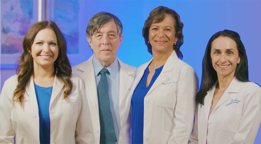 Four of Olansky Dermatology & Aesthetics’ dermatologists