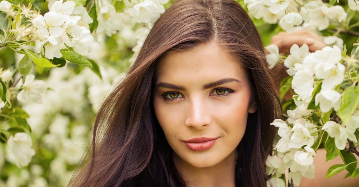 close-up of a woman's face